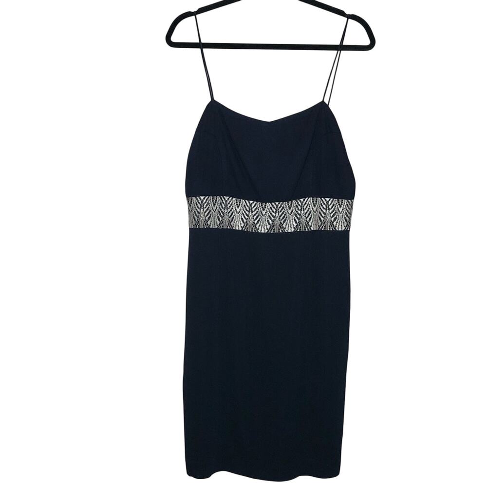 NWT IISLI Charlotte Navy Spaghetti Strap Dress Size 12